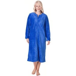 Camille Women's Supersoft Zip Front Embossed Housecoat in Blue Size: 18-20 Blue 18-20 Camille Women's Supersoft Zip Front Embossed Housecoat in Blue Size: 18-20 Blue 18-20