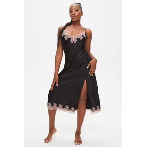 Ann Summers Women's Sorella Satin Maxi Chemise Black Size: Large Black L Ann Summers Women's Sorella Satin Maxi Chemise Black Size: Large Black L