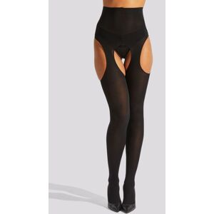 Ann Summers Women's High Waisted Crotchless Glossy Tights Black Size: XS Black XS Ann Summers Women's High Waisted Crotchless Glossy Tights Black Size: XS Black XS