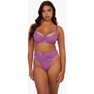 Playful Promises Women's Rosanna Purple Embroidery Hw Thong Size: 14 Purple 14 Playful Promises Women's Rosanna Purple Embroidery Hw Thong Size: 14 Purple 14
