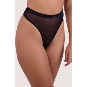 Playful Promises Women's Josie Black Mesh 'High Waist Thong' Size: 16 Black 16 Playful Promises Women's Josie Black Mesh 'High Waist Thong' Size: 16 Black 16