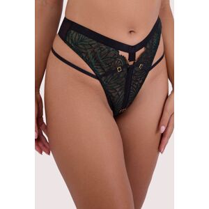 Playful Promises Women's Tabitha Dark Green Wet-Look Lace 'High Waist Thong' Size: 18 Dark Green 18 Playful Promises Women's Tabitha Dark Green Wet-Look Lace 'High Waist Thong' Size: 18 Dark Green 18