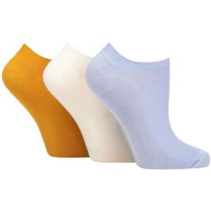 ELLE Women's 3 Pair Bamboo Ribbed No Show Socks in Blue Size: 4-8 Blue 4-8 ELLE Women's 3 Pair Bamboo Ribbed No Show Socks in Blue Size: 4-8 Blue 4-8