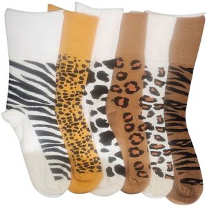 Britwear Set of 6 Women's Bamboo Blend Socks with Soft Top - Animal Leopard Print Size: 4-7 Multicolor 4-7 Britwear Set of 6 Women's Bamboo Blend Socks with Soft Top - Animal Leopard Print Size: 4-7 Multicolor 4-7