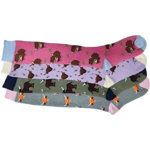 Britwear Set of 4 Women's Wellington Welly Thermal Knee High Socks with Cow Design Size: 4-7 Multicolor 4-7 Britwear Set of 4 Women's Wellington Welly Thermal Knee High Socks with Cow Design Size: 4-7 Multicolor 4-7