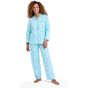 Amber Women's Winceyette Soft Brushed Cotton Leaf & Butterfly Print Pyjama Set with in Aqua Size: 20-22 Aqua 20-22 Amber Women's Winceyette Soft Brushed Cotton Leaf & Butterfly Print Pyjama Set with in Aqua Size: 20-22 Aqua 20-22