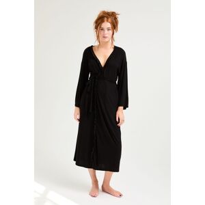 Pretty You London Women's Bamboo Frill Kimono in Black Size: Large/XL Black L/XL Pretty You London Women's Bamboo Frill Kimono in Black Size: Large/XL Black L/XL