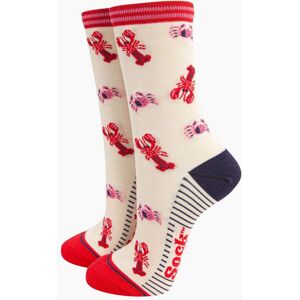 Sock Talk Women's Lobsters & Crabs Bamboo Socks - Cream Size: 3-7 Cream 3-7 Sock Talk Women's Lobsters & Crabs Bamboo Socks - Cream Size: 3-7 Cream 3-7