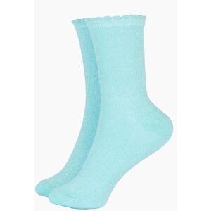 Sock Talk Women's Scalloped Cuff Cotton Glitter Ankle Socks in Duck Egg Blue Size: 3-7 Duck Egg Blue 3-7 Sock Talk Women's Scalloped Cuff Cotton Glitter Ankle Socks in Duck Egg Blue Size: 3-7 Duck Egg Blue 3-7