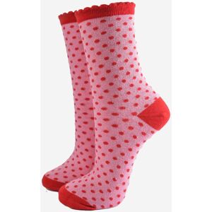 Sock Talk Women's Small Polka Dots Glitter Ankle Socks in Light Pink Size: 3-7 Light Pink 3-7 Sock Talk Women's Small Polka Dots Glitter Ankle Socks in Light Pink Size: 3-7 Light Pink 3-7