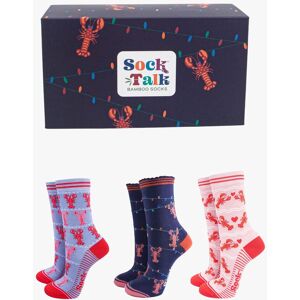 Sock Talk Women's Lobsters Bamboo Ankle Socks Gift Box Size: 3-7 Multicolor 3-7 Sock Talk Women's Lobsters Bamboo Ankle Socks Gift Box Size: 3-7 Multicolor 3-7