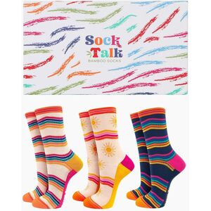 Sock Talk Women's Bamboo Socks Gift Set - Rainbows & Sunshine Size: 3-7 Multicolor 3-7 Sock Talk Women's Bamboo Socks Gift Set - Rainbows & Sunshine Size: 3-7 Multicolor 3-7