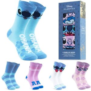 Disney Women's Stitch Pack Of 5 Socks Multicolor One Size Disney Women's Stitch Pack Of 5 Socks Multicolor One Size