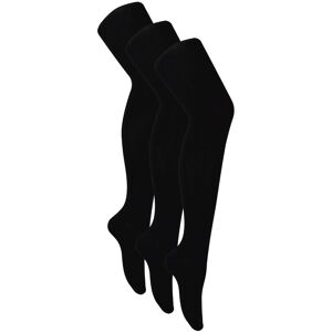 Sock Snob Women's 3 Pack Soft Breathable Bamboo Tights in Black Size: Large Black L Sock Snob Women's 3 Pack Soft Breathable Bamboo Tights in Black Size: Large Black L