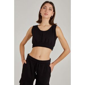 Pink Vanilla Women's Cropped Lounge Bralette in Black Size: Medium Black M Pink Vanilla Women's Cropped Lounge Bralette in Black Size: Medium Black M