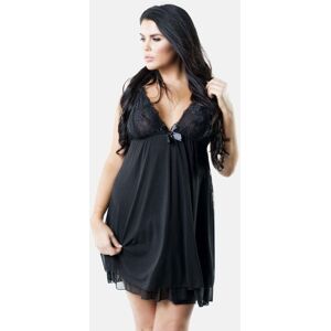 Perfect4U Women's Amor Double Layer Plus Size Chemise in Black Size: 22-24 Black 22-24 Perfect4U Women's Amor Double Layer Plus Size Chemise in Black Size: 22-24 Black 22-24