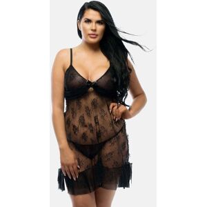 Perfect4U Women's Rhea Plus Size Black Lace Babydoll with Ruffle Size: 30-32 Black 30-32 Perfect4U Women's Rhea Plus Size Black Lace Babydoll with Ruffle Size: 30-32 Black 30-32