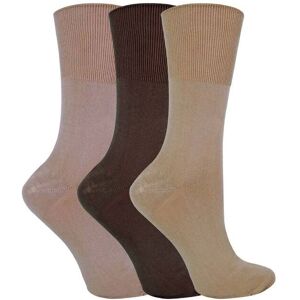 Sock Snob Women's 3 Pack Anti Odour Loose Wide Bamboo Socks with Non Elastic Top in Brown Size: 4-7 Brown 4-7 Sock Snob Women's 3 Pack Anti Odour Loose Wide Bamboo Socks with Non Elastic Top in Brown Size: 4-7 Brown 4-7