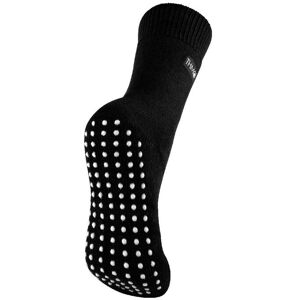 THMO Women's 1 Pack Cosy Non Slip Thermal Slipper Socks with Grippers in Black Size: 4-8 Black 4-8 THMO Women's 1 Pack Cosy Non Slip Thermal Slipper Socks with Grippers in Black Size: 4-8 Black 4-8