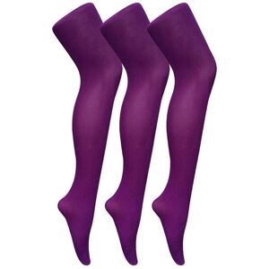 Sock Snob Women's 3 Pair Coloured Opaque 80 Denier Plain Block Colour Tights in Purple Size: Medium Purple M Sock Snob Women's 3 Pair Coloured Opaque 80 Denier Plain Block Colour Tights in Purple Size: Medium Purple M