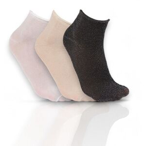 Alse Studio Women's 3Pair Sparkle Seamless Glitter Sparkly Metallic Ankle High Socks in Metallic Gold Size: 4-7 Metallic Gold 4-7 Alse Studio Women's 3Pair Sparkle Seamless Glitter Sparkly Metallic Ankle High Socks in Metallic Gold Size: 4-7 Metallic Gold 4-7