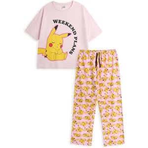 Pokemon Women's Adult Short Sleeve Long Leg Pyjama Set (Womens Pink) in Pink Size: Medium Pink M Pokemon Women's Adult Short Sleeve Long Leg Pyjama Set (Womens Pink) in Pink Size: Medium Pink M