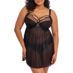 Elomi Women's Sachi Plunge Babydoll in Black Size: 44E Black 44E Elomi Women's Sachi Plunge Babydoll in Black Size: 44E Black 44E