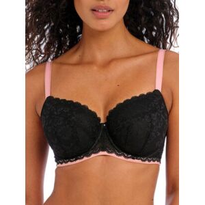 Freya Women's Offbeat Underwired Padded Half Cup Bra in Black Size: 30GG Black 30GG Freya Women's Offbeat Underwired Padded Half Cup Bra in Black Size: 30GG Black 30GG