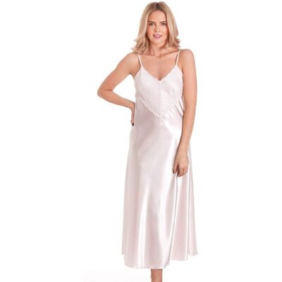 Lady Olga Women's English Made Long Nightdress with Deep Lace Detail in Pale Pink Size: 22-24 Pale Pink 22-24 Lady Olga Women's English Made Long Nightdress with Deep Lace Detail in Pale Pink Size: 22-24 Pale Pink 22-24