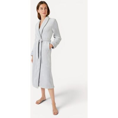 Damart Women's Cozy Fleece Dressing Gown in Light Grey Size: 2XL Light Grey 2XL Damart Women's Cozy Fleece Dressing Gown in Light Grey Size: 2XL Light Grey 2XL