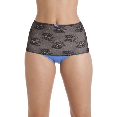 Camille Women's Two Pack Seamfree High Waist Floral Mesh Shapewear Briefs in Blue Size: 18-20 Blue 18-20 Camille Women's Two Pack Seamfree High Waist Floral Mesh Shapewear Briefs in Blue Size: 18-20 Blue 18-20