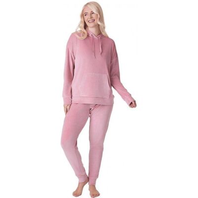 Camille Women's Supersoft Velour Loungewear Pyjama Set in Pink Size: 12-14 Pink 12-14 Camille Women's Supersoft Velour Loungewear Pyjama Set in Pink Size: 12-14 Pink 12-14