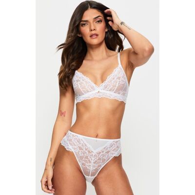 Ann Summers Women's Bridal Sexy Lace High Waisted Brazilian Knickers in White Size: 6 White 6 Ann Summers Women's Bridal Sexy Lace High Waisted Brazilian Knickers in White Size: 6 White 6