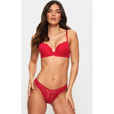 Ann Summers Women's Sexy Lace Brazilian Knickers in Red Size: 6 Red 6 Ann Summers Women's Sexy Lace Brazilian Knickers in Red Size: 6 Red 6