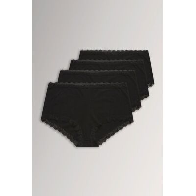 Yours Women's 4 Pack Knicker Shorts in Black Size: 18-20 Black 18-20 Yours Women's 4 Pack Knicker Shorts in Black Size: 18-20 Black 18-20