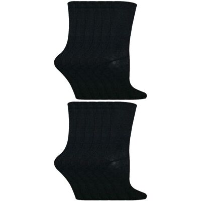 Sock Snob Women's 12 Pair Breathable Bamboo Plain Socks for School in Black Size: 12-3 Black 12-3 Sock Snob Women's 12 Pair Breathable Bamboo Plain Socks for School in Black Size: 12-3 Black 12-3