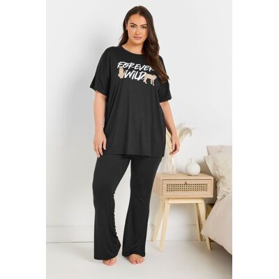 Yours Women's Flare Pyjama Bottoms in Black Size: 18-20 Black 18-20 Yours Women's Flare Pyjama Bottoms in Black Size: 18-20 Black 18-20