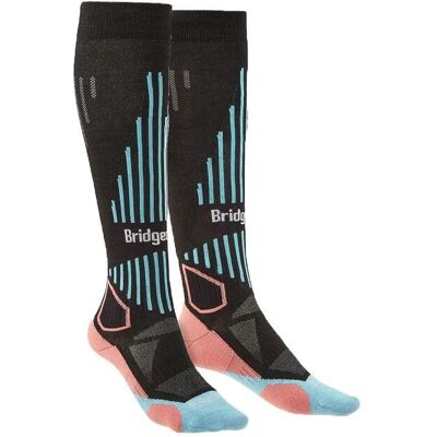 Bridgedale Women's Performance Lightweight Ski Socks in Black Size: Large Black L Bridgedale Women's Performance Lightweight Ski Socks in Black Size: Large Black L