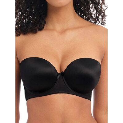 Freya Women's Deco Strapless Moulded Bra in Black Size: 36F Black 36F Freya Women's Deco Strapless Moulded Bra in Black Size: 36F Black 36F
