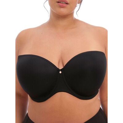 Elomi Women's Smooth Moulded Strapless Bra in Black Size: 42FF Black 42FF Elomi Women's Smooth Moulded Strapless Bra in Black Size: 42FF Black 42FF