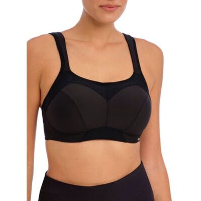 Freya Women's High-Octane Underwired Sports Bra in Black Size: 32C Black 32C Freya Women's High-Octane Underwired Sports Bra in Black Size: 32C Black 32C