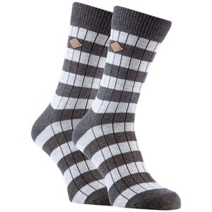 FARAH Men's 2 Pack Cotton Patterned Striped Ribbed Boot Socks in Grey Size: 6-11 Grey 6-11 FARAH Men's 2 Pack Cotton Patterned Striped Ribbed Boot Socks in Grey Size: 6-11 Grey 6-11