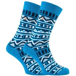 FARAH Men's 2 Pack Vintage Aztec Patterned Colourful Cotton Socks in Blue Size: 6-11 Blue 6-11 FARAH Men's 2 Pack Vintage Aztec Patterned Colourful Cotton Socks in Blue Size: 6-11 Blue 6-11