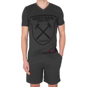 West Ham United FC Men's Adults Short Pyjama Set in Grey Size: 2XL Grey 2XL West Ham United FC Men's Adults Short Pyjama Set in Grey Size: 2XL Grey 2XL