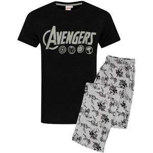 Marvel Men's Short Sleeve Long Leg Pyjama Set (Adult Black) in Black Size: 2XL Black 2XL Marvel Men's Short Sleeve Long Leg Pyjama Set (Adult Black) in Black Size: 2XL Black 2XL
