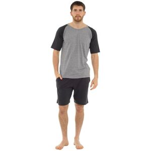 CityComfort Men's Pyjama Set Shorts in Grey Size: Large Grey L CityComfort Men's Pyjama Set Shorts in Grey Size: Large Grey L
