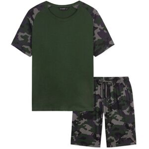 CityComfort Men's Pyjama Set Short Sleeve in Khaki Size: Large Khaki L CityComfort Men's Pyjama Set Short Sleeve in Khaki Size: Large Khaki L