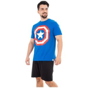 Marvel Men's Avengers Captain America Short Pyjamas in Blue Size: Small Blue S Marvel Men's Avengers Captain America Short Pyjamas in Blue Size: Small Blue S