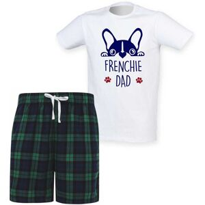 60 SECOND MAKEOVER Men's Frenchie Dad Tartan Short Pyjama Set in Green Size: Medium Green M 60 SECOND MAKEOVER Men's Frenchie Dad Tartan Short Pyjama Set in Green Size: Medium Green M