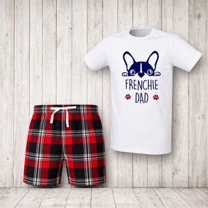 60 SECOND MAKEOVER Men's Frenchie Dad Tartan Short Pyjama Set in Red Size: XS Red XS 60 SECOND MAKEOVER Men's Frenchie Dad Tartan Short Pyjama Set in Red Size: XS Red XS